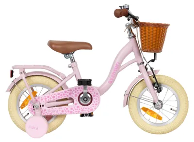 Productafbeelding van Aventuri Fairy 3.0 meisjesfiets, 12 inch, kinderfiets voor kinderen van 2 tot 4 jaar, lengte 90-105 cm, met stabilisatorwieltjes, roze