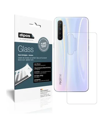 Produktbild von 2x Schutzfolie für Oppo Realme XT Rückseite matt - Anti-Shock 9H Folie dipos Glass Kunststoffglas