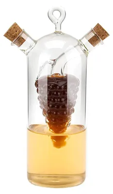 2-in-1 Öl-Essig-Dispenser aus Glas, 60/240 ml, Doppelausgießer