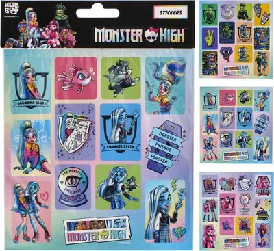 Produktbild von Monster High 3er-Set Aufkleberbögen 36 Stück