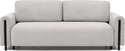 Produktbild von Krudox ARCA 3-Sitzer Schlafsofa Ausziehbar mit Bettkasten 244x97x97 cm Schlaffunktion 146x200 cm Stoff Jarell 18 Holzfüße Schwarz