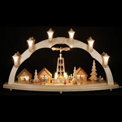 Productafbeelding van Schwibbogen kerstmarkt (80x43 cm) van Richard Glässer