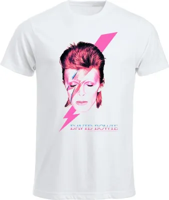 Produktbild von David Bowie T-Shirt für Musikfans, Offizielles Fan-Produkt aus 100% Baumwolle