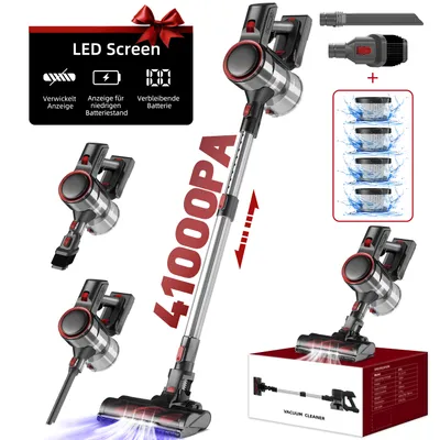 Produktbild von Marodic Akku Staubsauger, 41KPa/550W/55Min/1,6L Staubsauger Kabellos mit LED Display, 8-in-1 Filtersystem Staubsauger für Teppich,Hartboden,Tierhaare