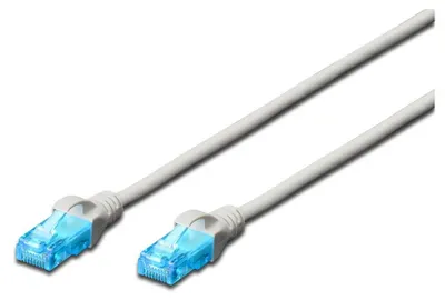 Produktbild von Digitus | CAT 5e | Patchkabel | Ungeschirmtes Twisted Pair (UTP) | Männlich | RJ-45 | Männlich | RJ-45 | Grau | 10 m