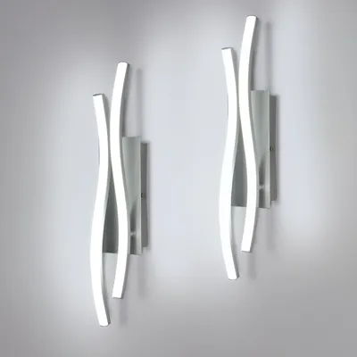 Obrázek produktu pro Dvě LED nástěnné lampy, vnitřní použití, 14W, 1575 lumenů, moderní design, hliníkové provedení
