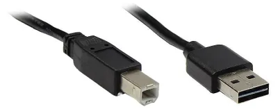 Image de Alcasa USB 2.0 A/B, 3m câble USB A USB B Noir