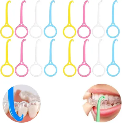 Produktbild von Aligner Entfernungswerkzeug16 Stück Entferner für Unsichtbare Zahnspangen, Aligner Removal Tool Zahnspange Haken Zahnspange Entferner für Unsichtbare Zahnspangen, Mundpflege (4 Colors)