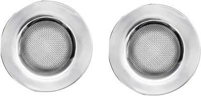 Image de Passoire de vidange en acier inoxydable, lot de 2, diamètre de 6,3 cm, pour douche et cuisine
