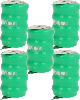 Produktbild von vhbw 5x NiMH Ersatz Knopfzellen-Akku (80 mAh, 4,8 V, NiMH)