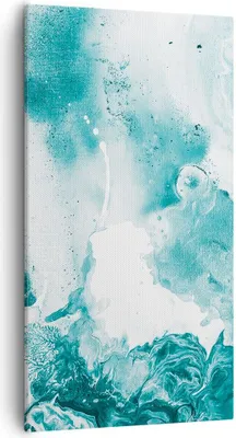 Produktbild von Bild auf Leinwand - Leinwandbild - Einteilig - Abstraktion Meer Türkis - 55x100cm - Wand Bild - Wanddeko - Wandbilder - Leinwanddruck - Bilder - Wanddekoration - Leinwand bilder - PA55x100-4268