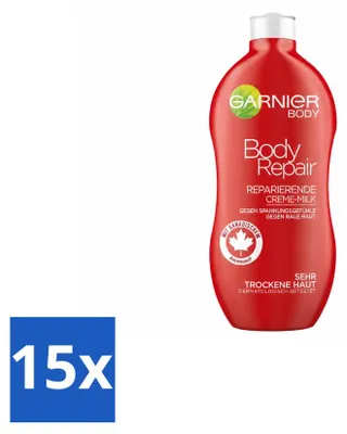 Immagine prodotto di 15 confezioni di crema corpo riparatrice Garnier, 400 ml per confezione, confezione , 15 pezzi