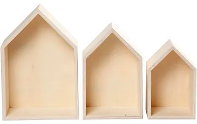 Immagine prodotto di Scatole portaoggetti, case, H 20,3+25,3+31 cm, P 10 cm, L 13+16,2+20 cm, 3 pezzi/ 1 set