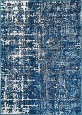 Image de Tapis effet patiné vintage bleu 120x170