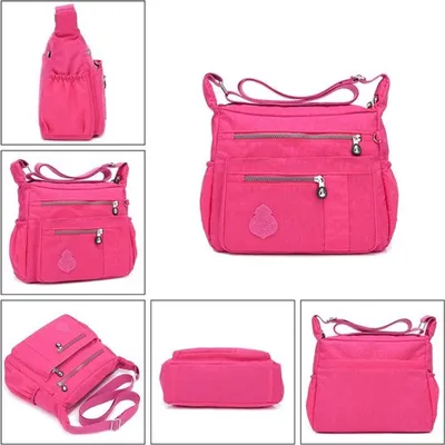 Crossbody Tasche für Damen, lässige Umhängetasche mit mehreren Fächern, wasserdicht und leicht für Reisen