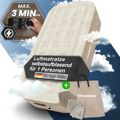 Produktbild von Heimfleiss Luftmatratze selbstaufblasend 100x200 cm Beige-Braun – Aufblasbare Matratze