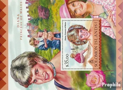 Produktbild von Briefmarken Salomoninseln 2016 Mi Block 519 (kompl. Ausg.) postfrisch Diana