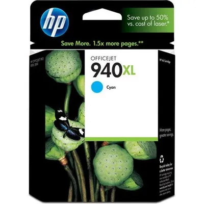 Obrázok produktu pre HP Azúrová originálna atramentová kazeta s vysokou výťažnosťou 940XL, Vysoký (XL) výnos, Azúrová, 1 kusov, 1400 strany