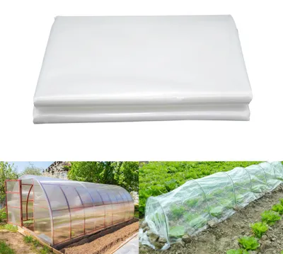Produktbild von 3 m x 6 m transparente Polyethylenfolie für Gewächshäuser, dicke, reißfeste Polyethylenfolie, Gewächshausfolie zur Abdeckung von Gemüsebeeten.