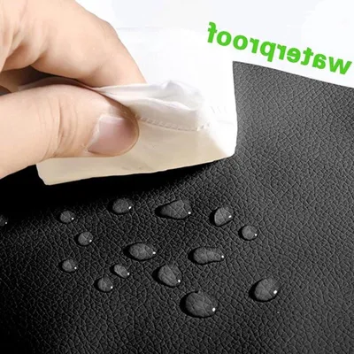 Set aus 2 Selbstklebenden Kunstleder-Patches für Autositze, Sofas und Möbel - Lederreparatur 10 x 20 cm