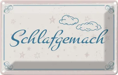 Produktbild von vianmo Blechschild 12x18 cm Schlafgemach
