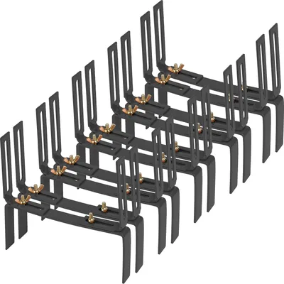 Produktbild von BigDean 10 Stück Blumenkastenhalter anthrazit Standard H-Form Kasten Halter Balkonkastenhalter