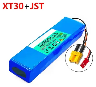 Obrázok produktu pre Batéria pre elektrické kolobežky – 36V, 10S2P, lítiovo-iónová – kapacita 100 000 mAh – pre elektrické kolobežky s výkonom 500W – hmotnosť 1 kg – rozmery 18,2 x 6,5 x 4,5 cm – konektor XT30-JST