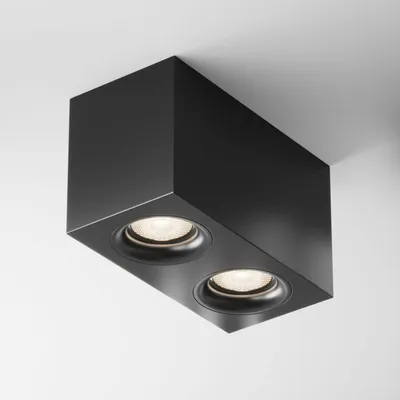 Produktbild von Maytoni Slim Deckenleuchte, Deckenlampe 2x GU10 Schwarz