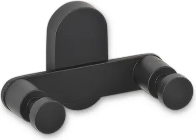 Immagine prodotto di Gancio a muro con 2 ganci, 10 x 6 x 5 cm, acciaio inox, nero - Kela | Alessio