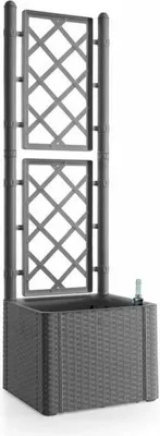 Produktbild von Pflanzgefäß Stefanplast Deluxe 43 x 43 x 142 cm Grau