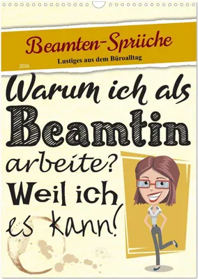 Produktbild von Beamten-Sprüche (Wandkalender 2026 DIN A3 hoch), CALVENDO Monatskalender