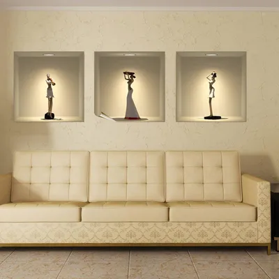 Obrázek produktu pro Samolepky s 3D efektem s africkými sochami, 40 x 120 cm