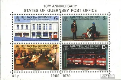 Produktbild von Briefmarken GB - Guernsey 1979 Mi Block2 (kompl.Ausg.) postfrisch Post