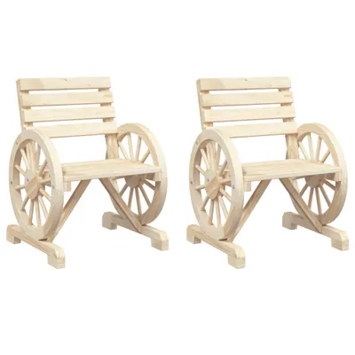 Obrázek produktu pro Zahradní židle 2 ks 58 x 58 x 78,5 cm masivní jedlové dřevo