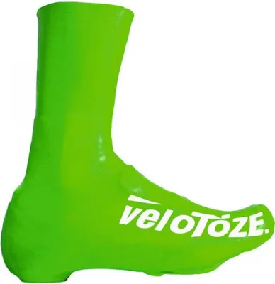 Produktbild von VeloToze Überschuh 2.0 lang grün L - wasserdichter Aero-Überschuh für kalte T...