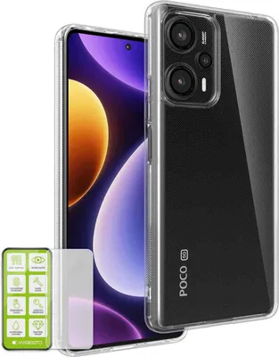 Obrázok produktu pre Silikónové puzdro pre Xiaomi Poco F5, sklenené puzdro na mobil H9