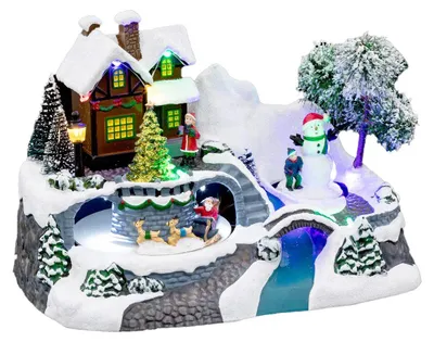 Produktbild von Weihnachtsszene mit Schneemann, Weihnachtsdorf