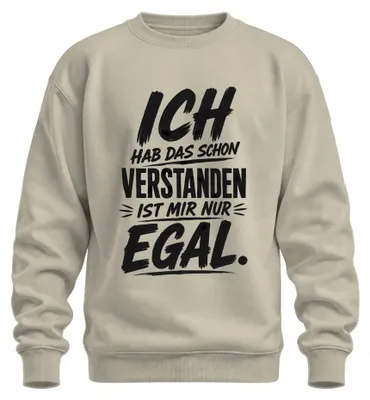 Imagen del producto de Entiendo. Se trata de una sudadera con estampado sarcástico, posiblemente con motivos naturales, y de talla XXL