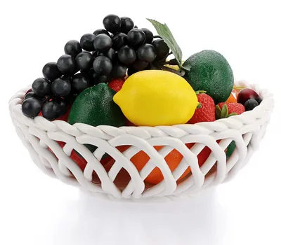 Keramische Obstschale, rund, 21 cm, 1 Stück, modernes Design