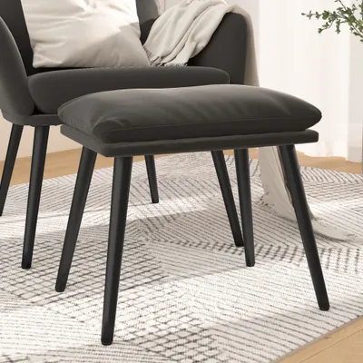Produktbild von Möbel Fußhocker Dunkelgrau 45x29,5x35 cm Samt - Fußhocker 341505