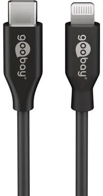 Obrázok produktu pre Goobay 39447, 2 m, Lightning, USB C, Samec, Samec, Čierna