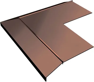 Immagine prodotto di Profilo di gronda in alluminio Renoplast K10 pavimento in resina, angolo interno 90ยฐ, marrone