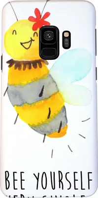 Produktbild von Mr. & Mrs. Panda Samsung Galaxy S9 Handyhülle Biene Blume - Weiß - Geschenk, Cover, Hülle, Handy Schutzhülle, Smartphone