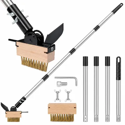 Immagine prodotto di Spazzola per diserbo 2-in-1 Tuin - Manico lungo 128 cm