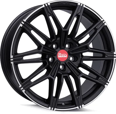 Produktbild von 19 Zoll MAM B3N 5x112 ET30 Alufelgen MATT BLACK LIP POLISH