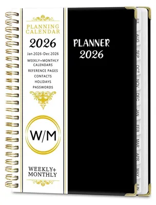 Produktbild von Wochenkalender & Notizbuch A5 2026 142 Seiten Schwarz