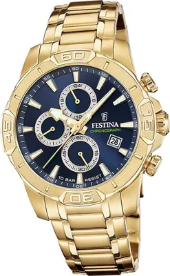 Produktbild von Festina Herrenuhr Timeless Chronograph Armbanduhr Edelstahl gold D2UF20705/5