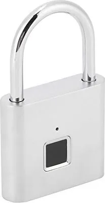 Produktbild von Fingerabdruck Vorhängeschloss, einhändiges Schließfachschloss, schlüssellose wiederaufladbare USB-Ladungskabelschule Gepäck, Gepäckgehäuse, Rucksack,