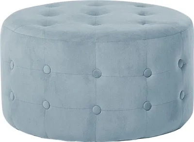 Produktbild von BELIANI Hocker Grau Samtstoff Knopfversteppung Rund Modern/Elegant