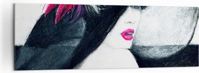 Produktbild von Bild auf Leinwand - Leinwandbild - Frau Modell - 160x50cm - Wand Bild - Wanddeko - Wandbilder - Leinwanddruck - Bilder - Kunstdruck - Wanddekoration - Leinwand bilder - Wandkunst - AB160x50-4020